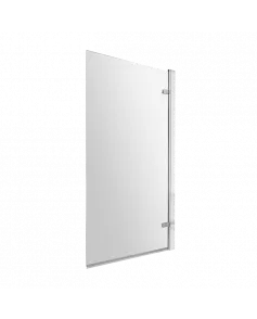 APS5957 Square Hinged Bath Screen - 8mm Chrome