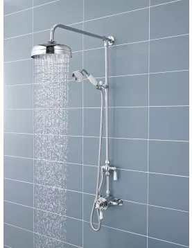 APS6072 Rigid Riser Kit Chrome/White