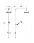 APS6072 Rigid Riser Kit Chrome/White