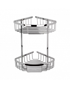 APS6115 Large 2 Tier Corner Basket Chrome