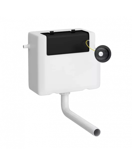 APS6161 Dual Flush Cistern With Traditional Push Button Matt Black
