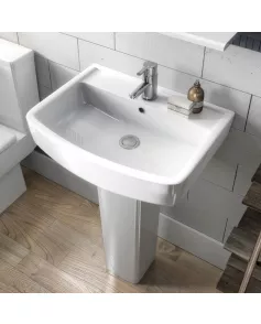 APS6171 Bliss 520mm Basin & Semi Pedestal White
