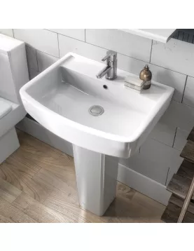 APS6174 Bliss 520mm Basin & Pedestal White APS6174 Bliss 520mm Basin & Pedestal White