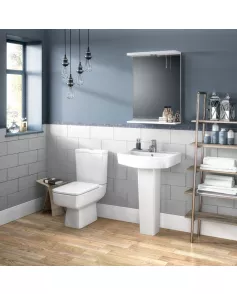 APS6176 Bliss 600mm Basin & Pedestal White