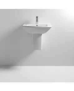 APS6181 Asselby 500mm Basin & Semi Pedestal White