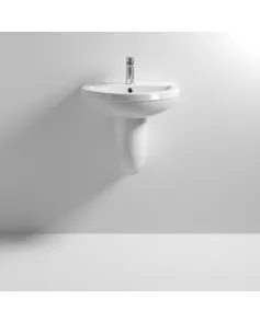 APS6201 Harmony 500mm Basin & Semi Pedestal White