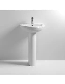 APS6204 Harmony 500mm Basin & Pedestal White APS6204 Harmony 500mm Basin & Pedestal White