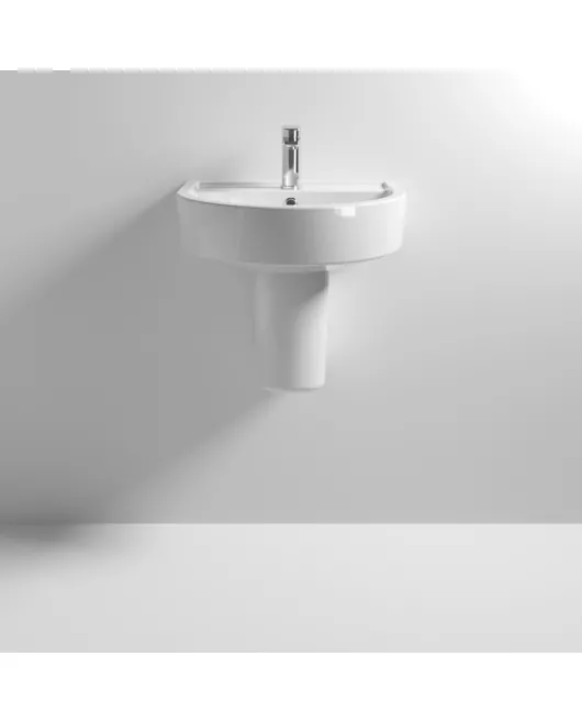 APS6210 Provost 520mm Basin & Semi Pedestal White