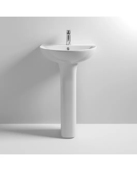 APS6223 Freya 560mm Basin & Pedestal White