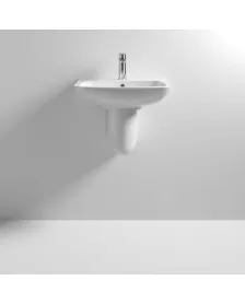 APS6230 Ambrose 500mm Basin & Semi Pedestal White