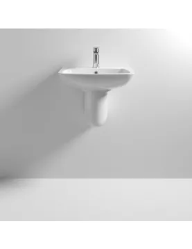 APS6230 Ambrose 500mm Basin & Semi Pedestal White APS6230 Ambrose 500mm Basin & Semi Pedestal White