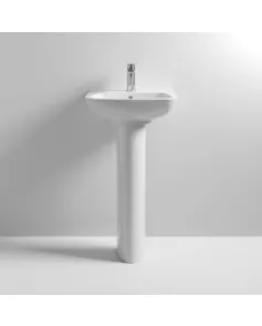 APS6232 Ambrose 450mm Basin & Pedestal White