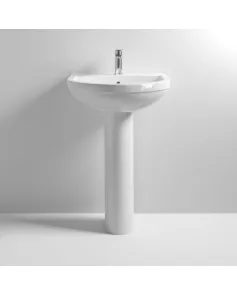 APS6244 Ivo 550mm 1TH Basin & Pedestal White