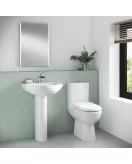 APS6244 Ivo 550mm 1TH Basin & Pedestal White