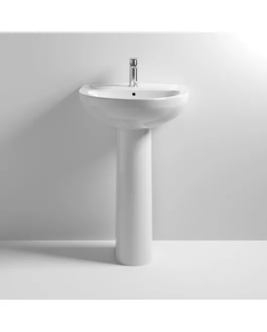 APS6253 Lawton 550mm Basin & Pedestal White