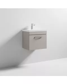 APS6296 500 WH Single Drawer Vanity & Basin 1 Stone Grey