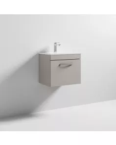 APS6298 500 WH Single Drawer Vanity & Basin 2 Stone Grey