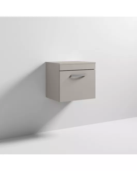 APS6300 500 WH Single Drawer Vanity & Worktop Stone Grey