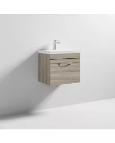 APS6302 500 WH Single Drawer Vanity & Basin 1 Driftwood