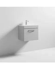 APS6328 500 WH Single Drawer Vanity & Basin 2 Gloss Grey Mist