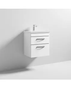 APS6332 500 WH 2-Drawer Vanity & Basin 1 Gloss White