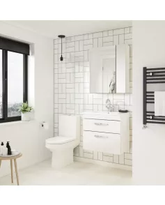 APS6334 500 WH 2-Drawer Vanity & Basin 2 Gloss White