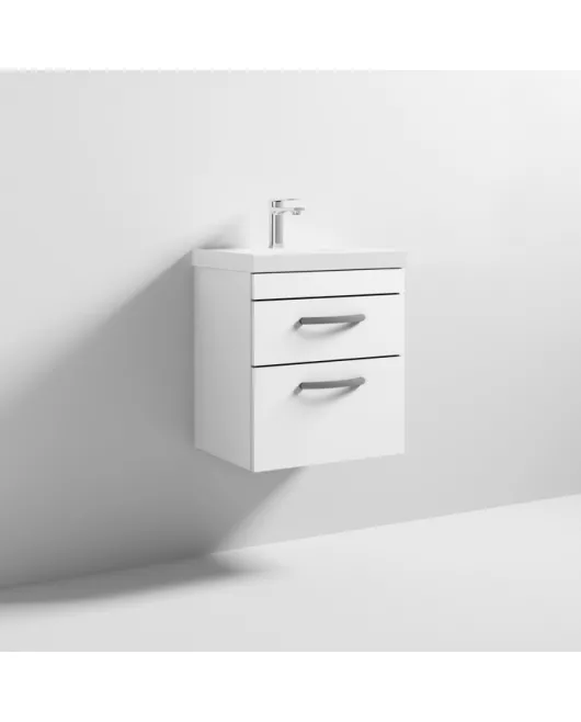 APS6335 500 WH 2-Drawer Vanity & Basin 3 Gloss White