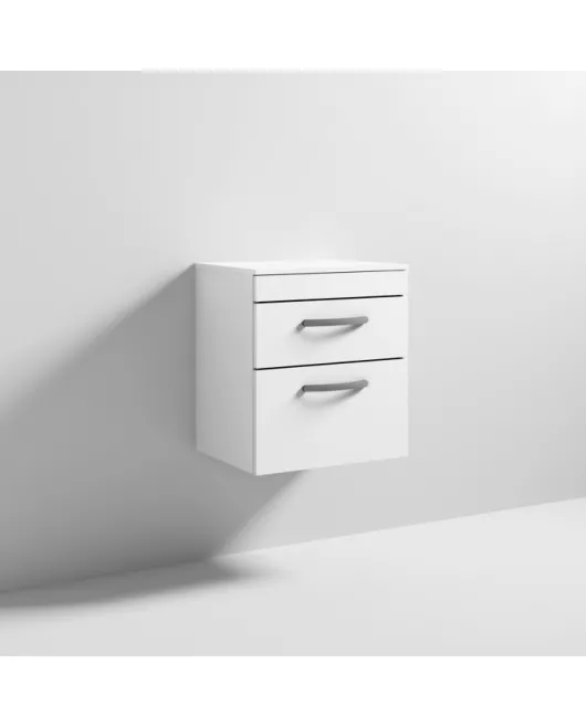 APS6336 500 WH 2-Drawer Vanity & Worktop Gloss White