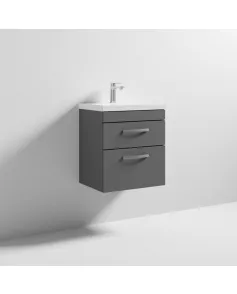 APS6337 500 WH 2-Drawer Vanity & Basin 1 Gloss Grey