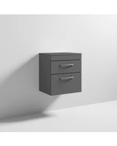 APS6341 500 WH 2-Drawer Vanity & Worktop Gloss Grey