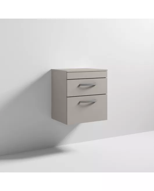 APS6346 500 WH 2-Drawer Vanity & Worktop Stone Grey