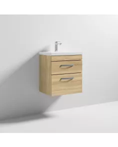 APS6352 500 WH 2-Drawer Vanity & Basin 1 Natural Oak