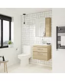 APS6352 500 WH 2-Drawer Vanity & Basin 1 Natural Oak