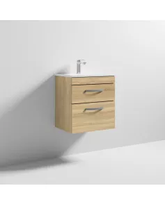 APS6354 500 WH 2-Drawer Vanity & Basin 2 Natural Oak