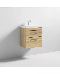 APS6355 500 WH 2-Drawer Vanity & Basin 3 Natural Oak