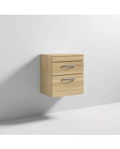 APS6356 500 WH 2-Drawer Vanity & Worktop Natural Oak