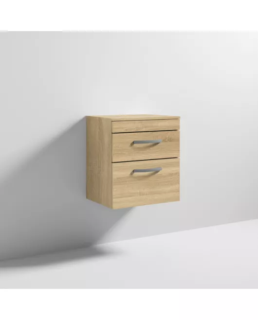 APS6356 500 WH 2-Drawer Vanity & Worktop Natural Oak