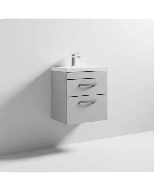APS6367 500 WH 2-Drawer Vanity & Basin 1 Gloss Grey Mist