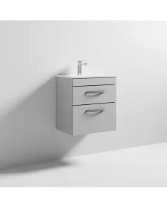 APS6369 500 WH 2-Drawer Vanity & Basin 2 Gloss Grey Mist