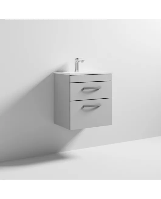 APS6369 500 WH 2-Drawer Vanity & Basin 2 Gloss Grey Mist