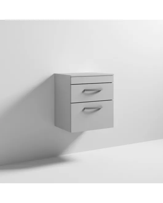 APS6371 500 WH 2-Drawer Vanity & Worktop Gloss Grey Mist