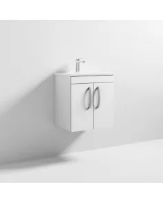 APS6374 500 WH 2-Door Vanity & Basin 2 Gloss White