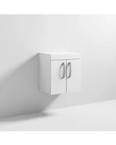 APS6376 500 WH 2-Door Vanity & Worktop Gloss White