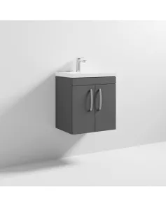 APS6377 500 WH 2-Door Vanity & Basin 1 Gloss Grey