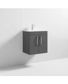 APS6379 500 WH 2-Door Vanity & Basin 2 Gloss Grey