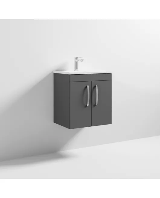 APS6379 500 WH 2-Door Vanity & Basin 2 Gloss Grey