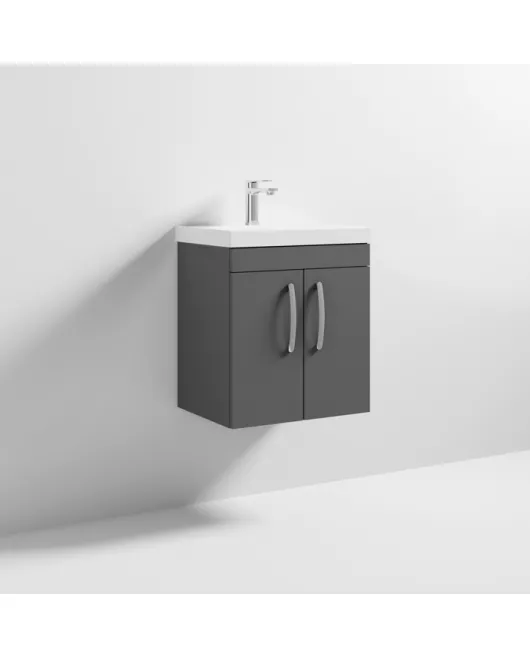 APS6380 500 WH 2-Door Vanity & Basin 3 Gloss Grey