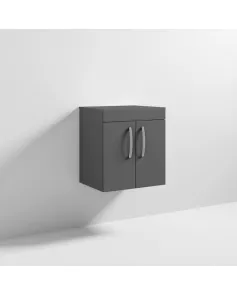 APS6381 500 WH 2-Door Vanity & Worktop Gloss Grey