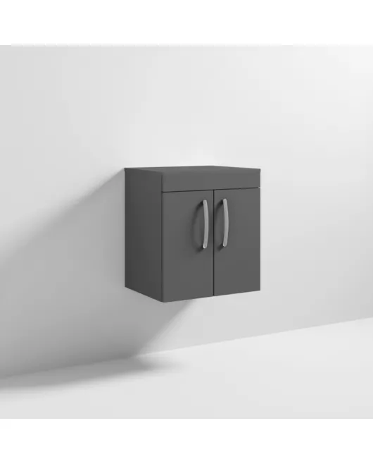 APS6381 500 WH 2-Door Vanity & Worktop Gloss Grey