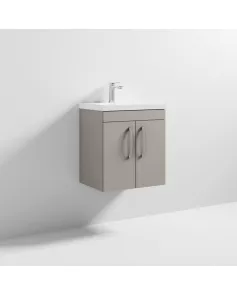 APS6382 500 WH 2-Door Vanity & Basin 1 Stone Grey